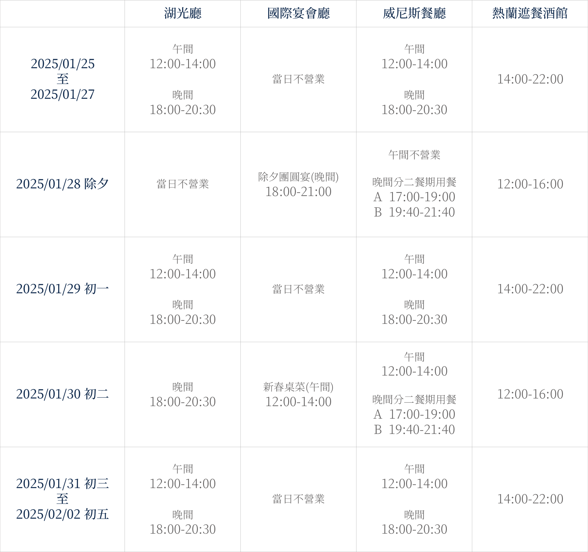 2025春節營業時間1